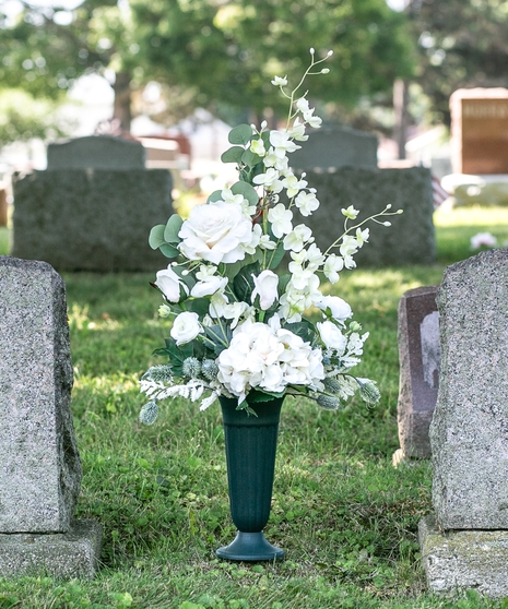 Heavenly Cemetery Vase - Silk Flowers