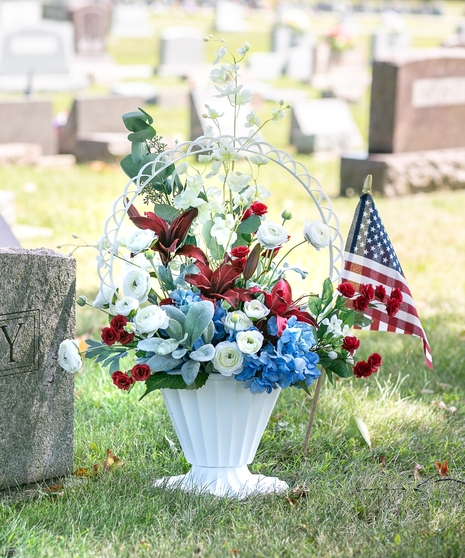 Patriotic Silk Basket