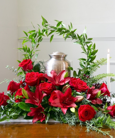 Crimson Cremation Urn - Urn Not Included