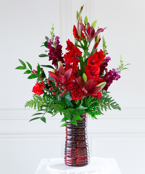 Patriotic Red Vase