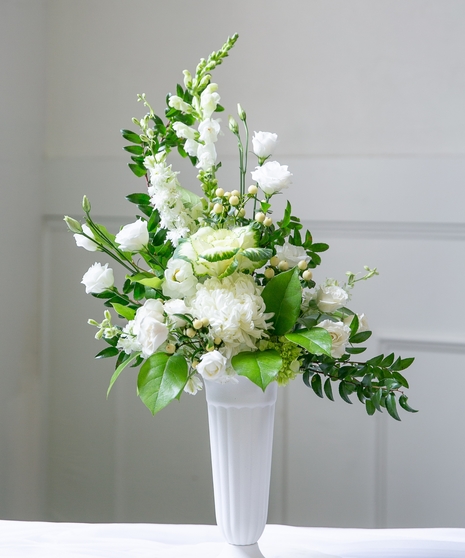 Heavenly White Cemetery Vase