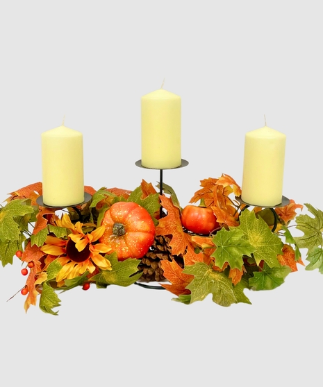 Autumn Gathering Centerpiece - Silk Flowers