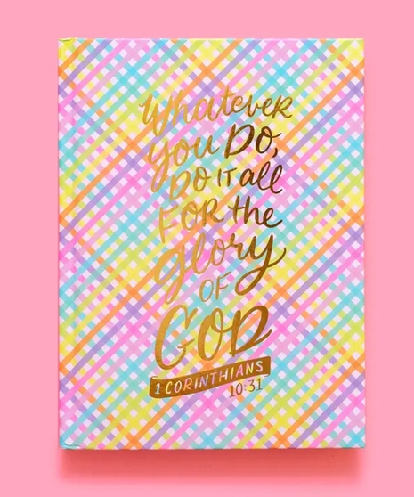 Colorful Gingham Journal