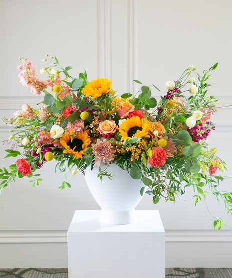 Garden Pedestal - White