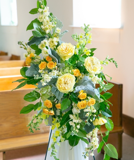 Golden Standing Spray - Drape Not Included