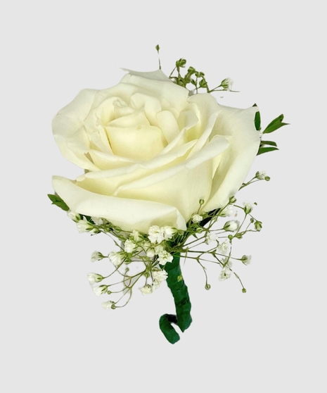 Classic Rose Boutonniere - Choose Your Color