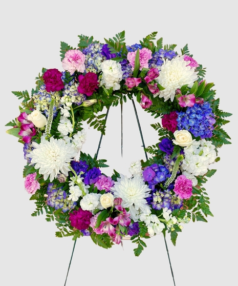 Peaceful Blooms - Standing Wreath